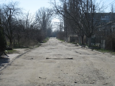 The road leading to the Christian Medical Clinic.  Typical of many roads in the area.